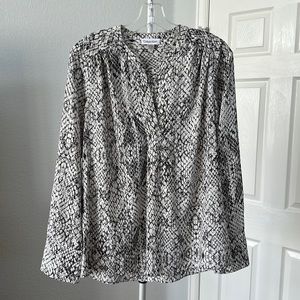 Calvin Klein snake print, long sleeve shirt